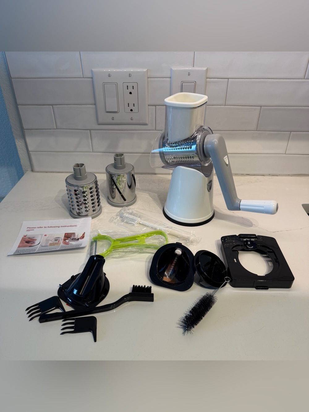 Rotary Cheese Grater with Hand Crank, Kitchen Shredder, USED ONCE!